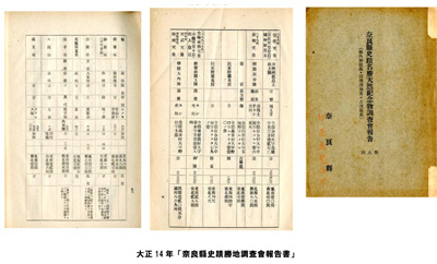 「奈良縣史蹟勝地調査會報告書」