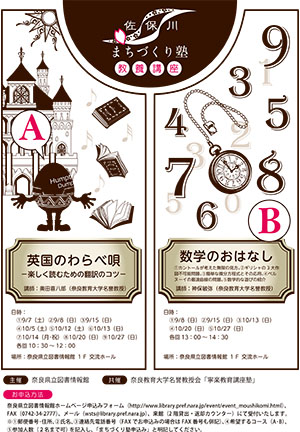 佐保川まちづくり塾2013、フライヤー