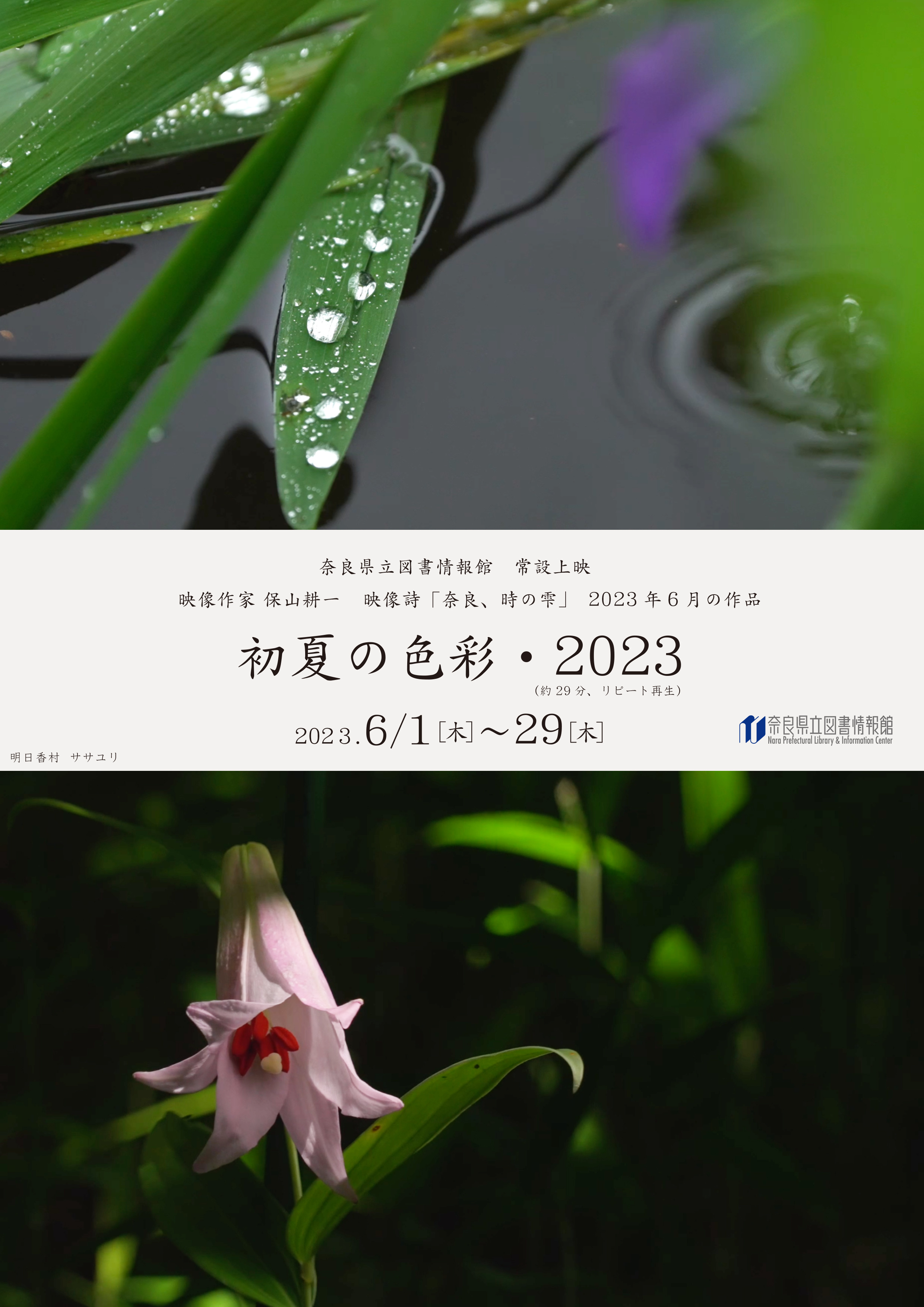 映像作家 保山耕一 常設上映 6月の作品 Vol.55「初夏の色彩・2023」令