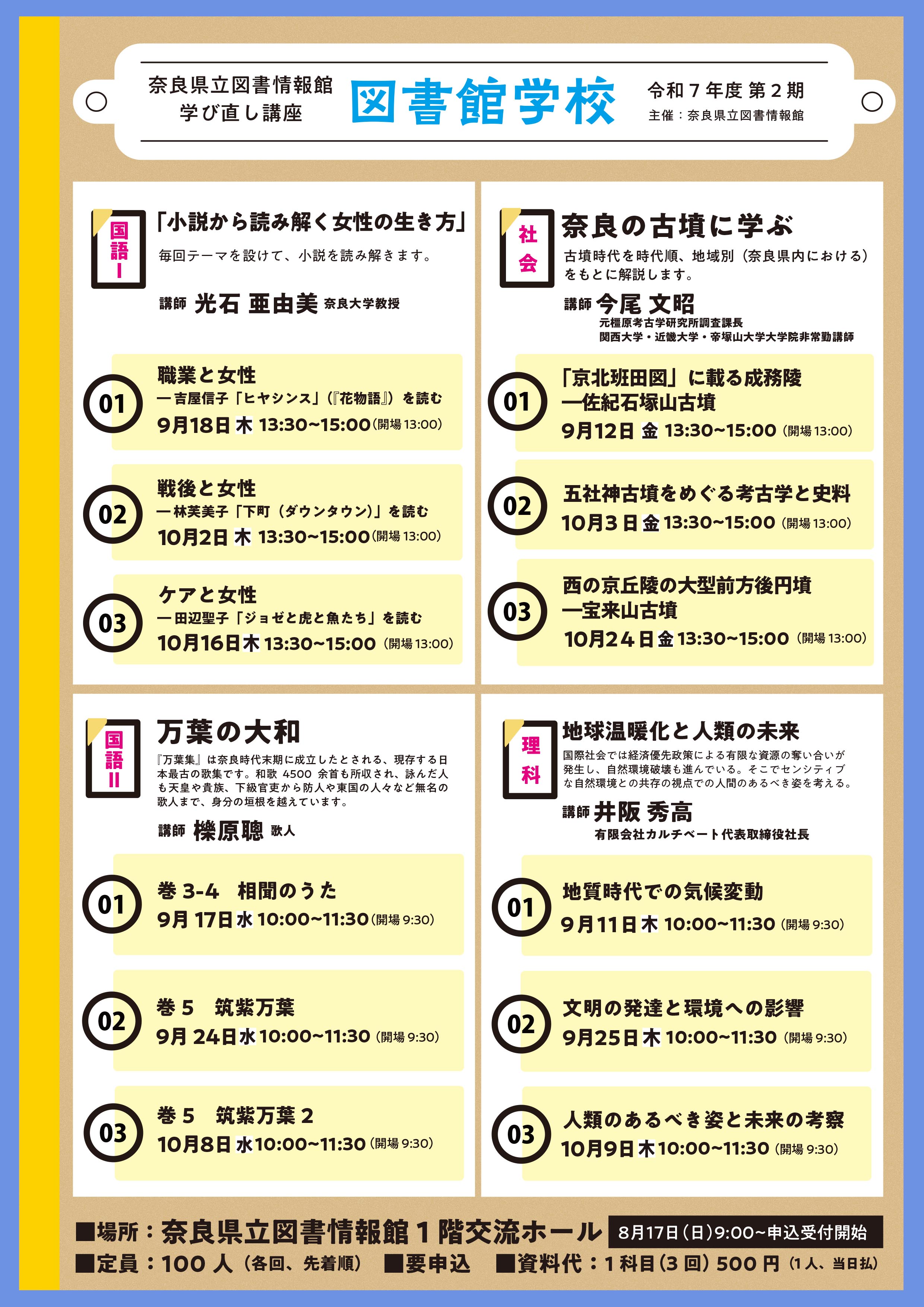 図書館学校2期チラシ表
